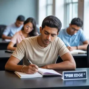 students writing psir answer